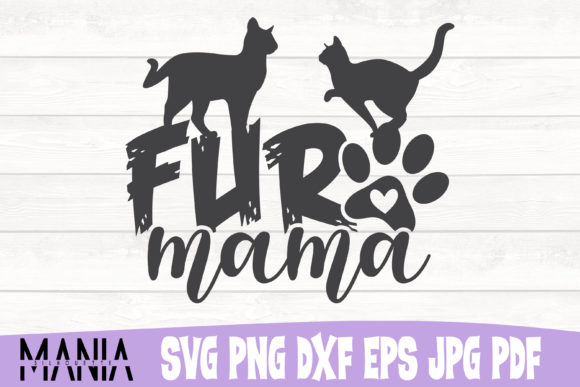 Cat Fur Mama Svg Cut File Design: Graphics for Brand Identity