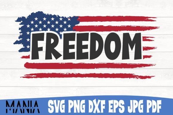 Freedom Flag Svg Cut File Design: Graphics for Editorial Templates