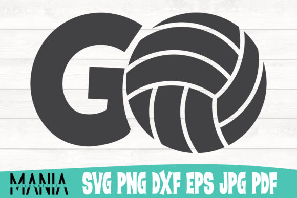Go Volleyball Svg Cut File Design Graphics Review