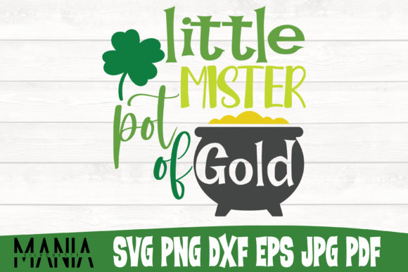 Little Mister Pot of Gold Svg Cut File Graphics and Graphic Templates