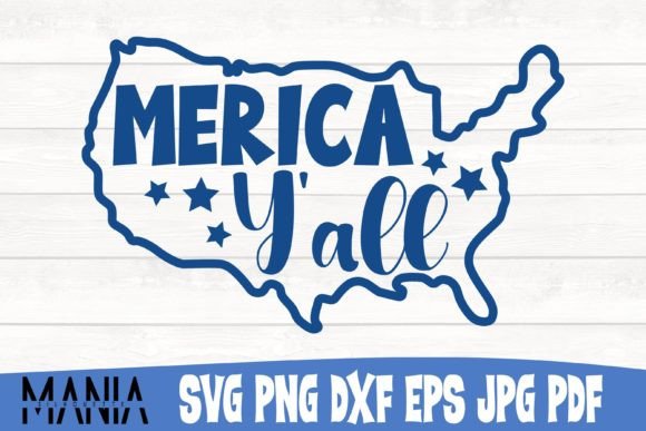 Merica Y all Map Svg Cut File Design Graphics and Graphic Templates