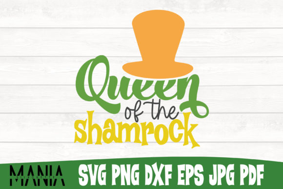 Queen of the Shamrock Svg Cut File Graphics for Brand Identity