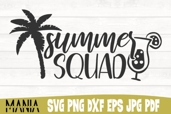 Summer Squad Svg Cut FIle Design Graphics