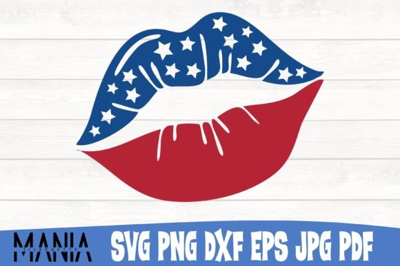 USA Lips Svg Cut File Design Graphics Review